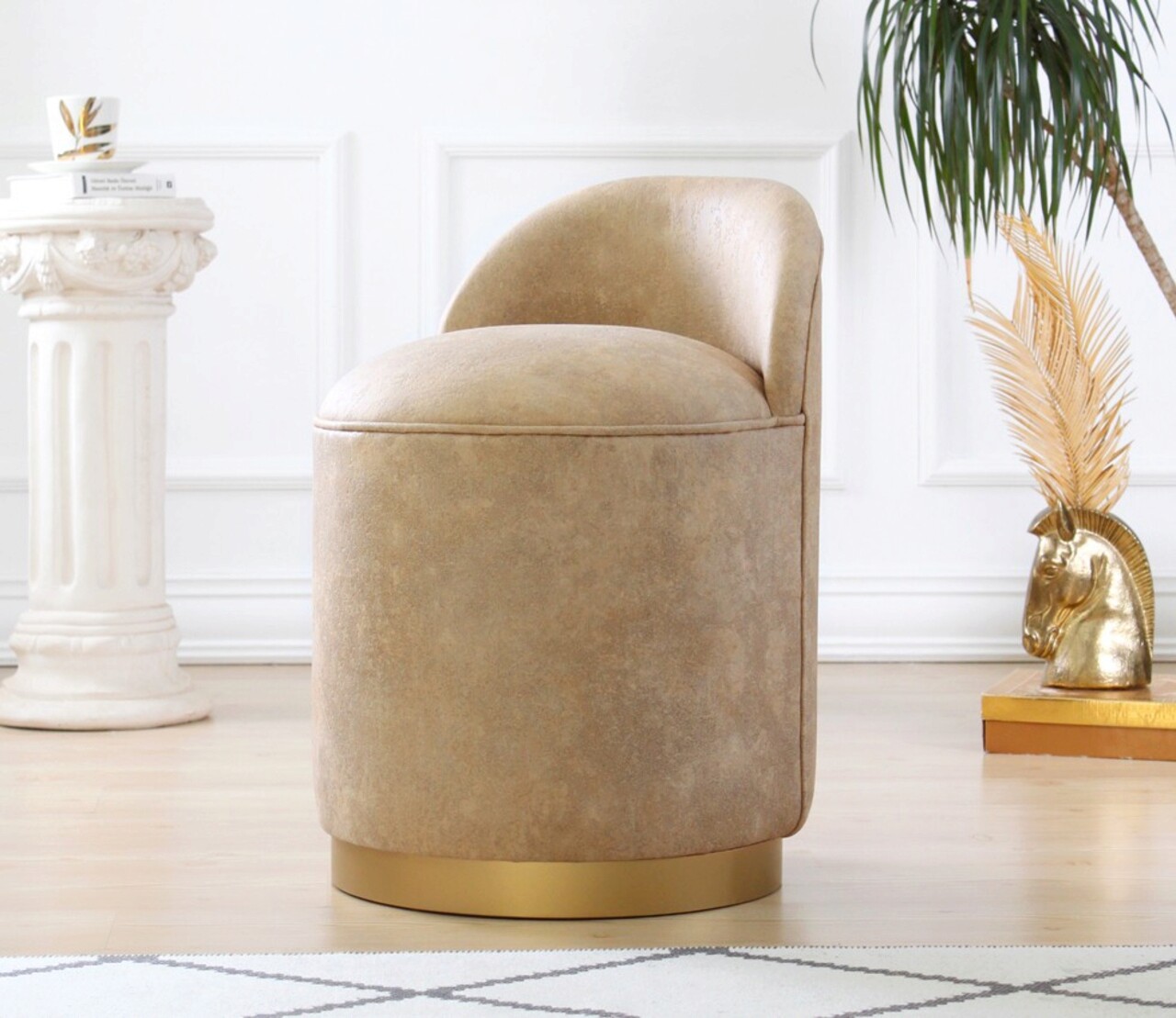 Taburet, Atelier del Sofa, 209FLF1101, Camel - imagine 6